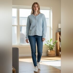 Vintage Blue Knit Cardigan